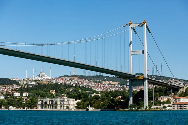 Istanbul Türkiye Haziran 2018 Fatih Sultan Mehmet Köprüsü Nde Gündüz — Stok fotoğraf