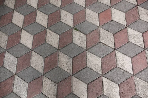 Concrete Floor Made Block Tiles Full Frame Background — Stock Photo, Image