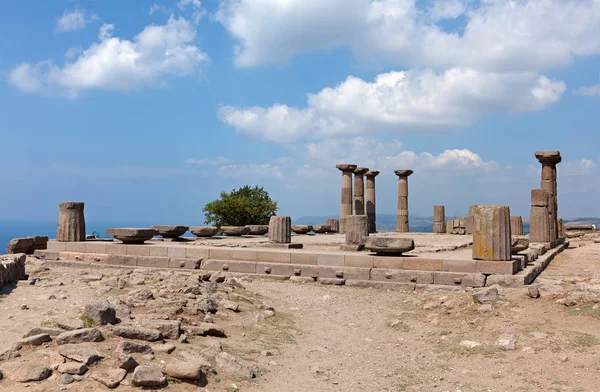 Antik Assos Athena Tapınağı Kalıntıları — Stok fotoğraf