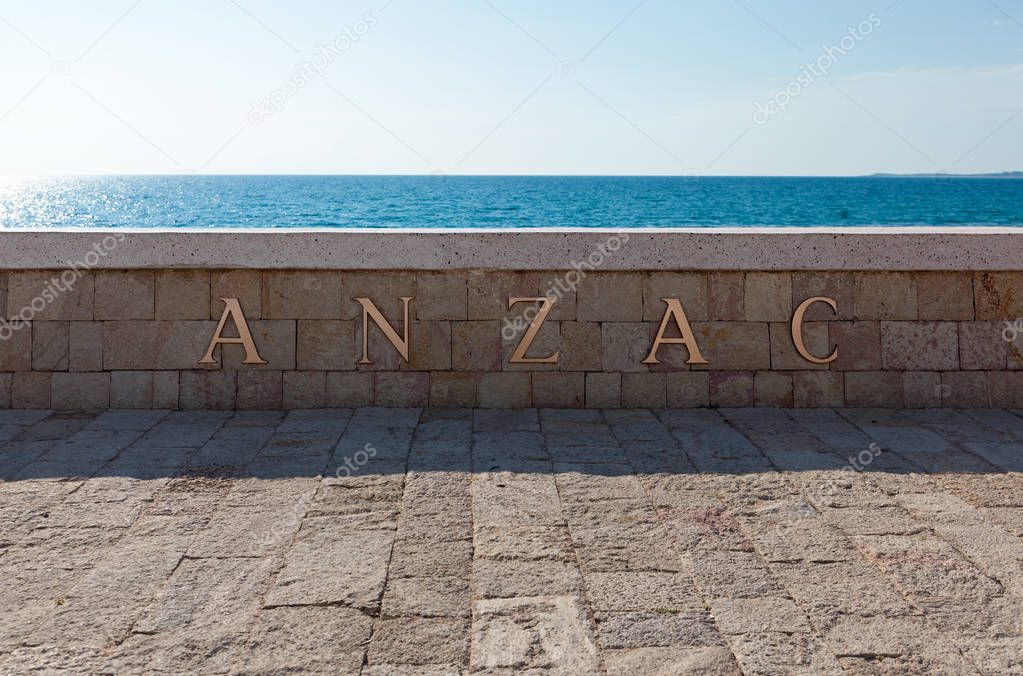 Stone memorial, Anzac Cove in Gallipoli, Turkey