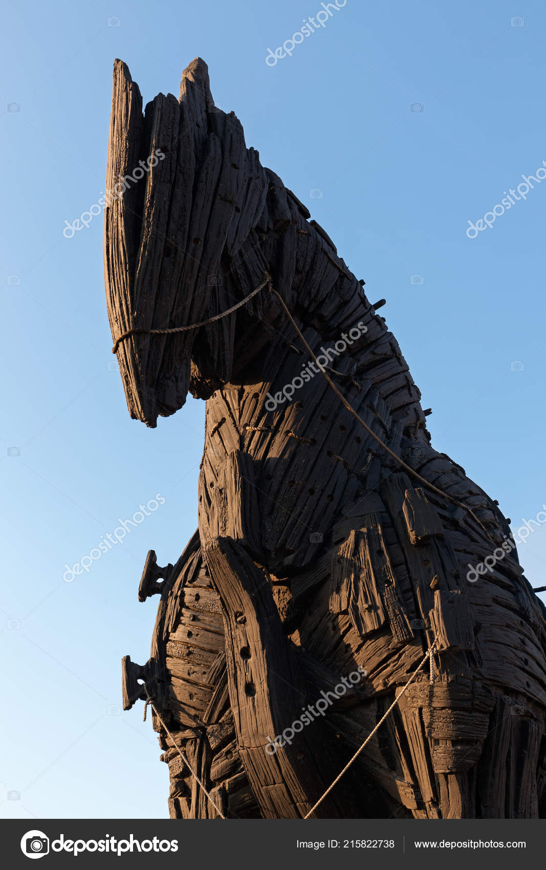 Cavalo Tróia Feito Para Filme Troy Canakkale fotos, imagens de