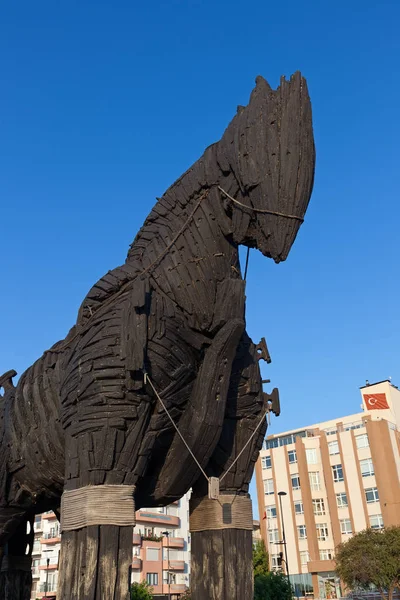 Koń Trojański Dla Filmu Troy Çanakkale — Zdjęcie stockowe
