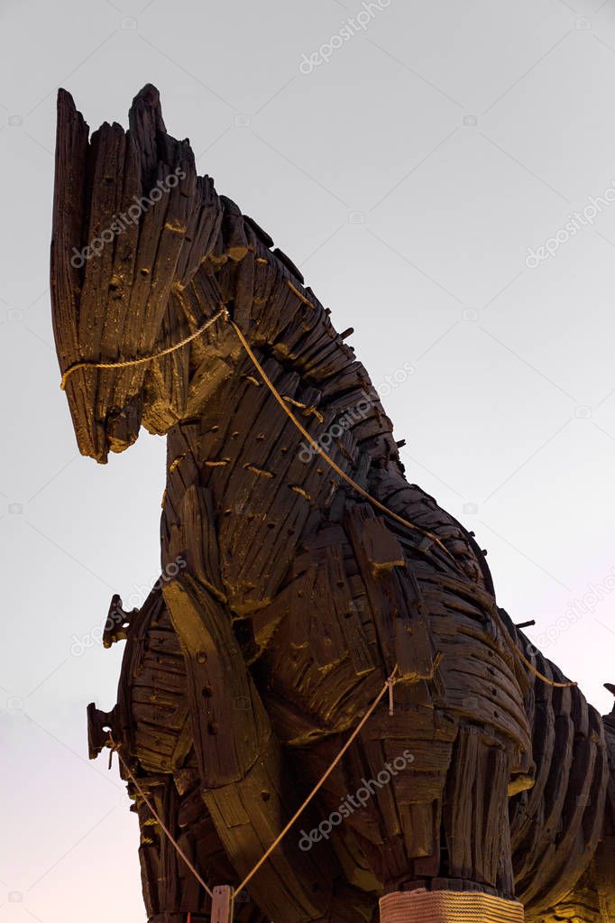 Trojan horse made for Troy movie in Canakkale