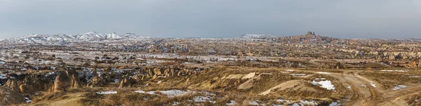 Panoramische Kappadokien Braune Landschaft — Stockfoto