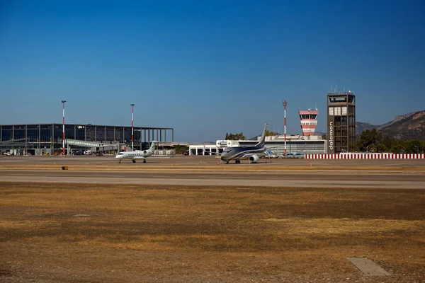 Aeropuerto Dalaman Con Aviones Pavo — Foto de Stock