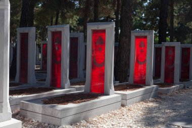 Çanakkale, Türkiye - 28 Temmuz 2018: Memorial mezarlıklarda gündüz müzede