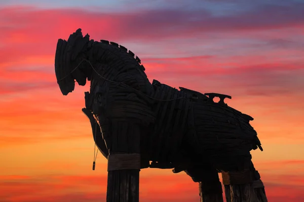 Canakkale Turquia Julho 2018 Cavalo Tróia Feito Para Filme Troy — Fotografia de Stock