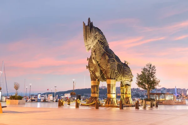 Monumento Do Cavalo De Troia Em Chanakkale Imagem de Stock