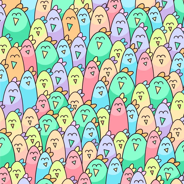 komik renkli kuşlar. seamless modeli