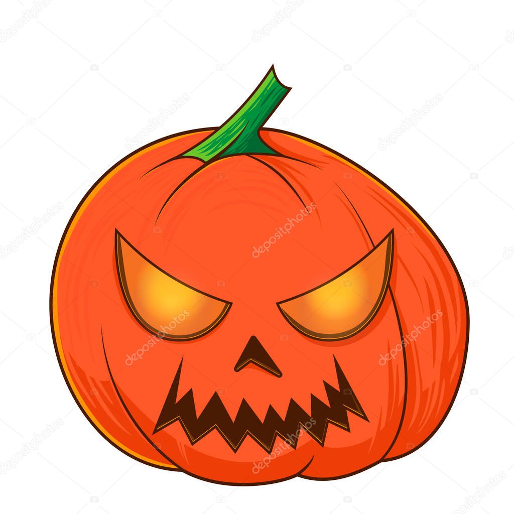 halloween pumpkins, funny faces. Autumn