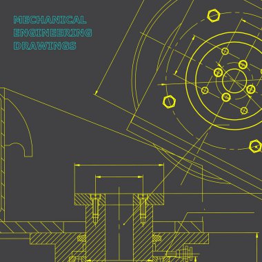 Mekanik. Teknik tasarım. Mühendislik tarzı. Mekanik alet yapma. Kapak, el ilanı. Gri