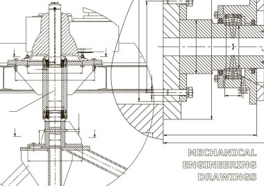 Makine Mühendisliği. Teknik resimde. Mühendislik konuların arka planlar. Teknik tasarım. Enstrüman yapımı. Kapak, afiş, el ilanı