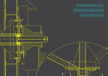 Makine Mühendisliği. Teknik resimde. Gri