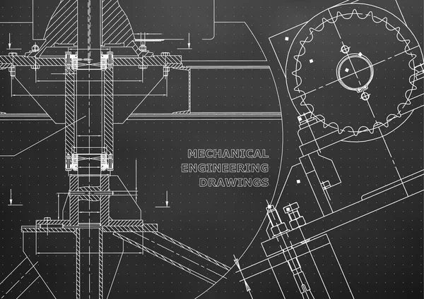 Μηχανολογικό Υπόβαθρο Τεχνικά Σχέδια Μηχανολογίας Σχέδια Μαύρος Σημεία — Διανυσματικό Αρχείο