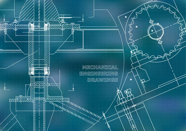 Fundos Engenharia Técnico Desenhos Engenharia Mecânica Plantas Azul Pontos —  Vetores de Stock