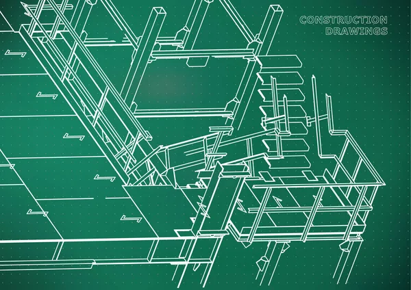 金属结构 体积结构 抽象背景 浅绿色 — 图库矢量图片