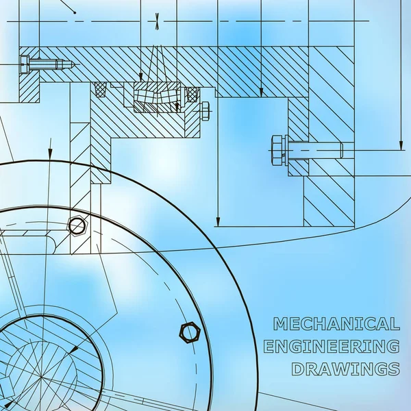 Achtergronden Van Engineering Onderwerpen Technische Illustratie Installatie Machinebouw Technisch Ontwerp — Stockvector