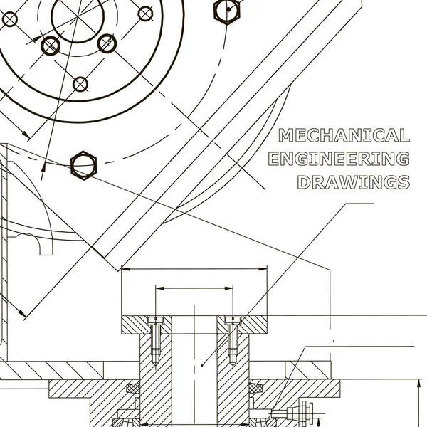 Mecânica Design Técnico Estilo Engenharia Fabricação Instrumentos Mecânicos Cobertura Panfleto —  Vetores de Stock