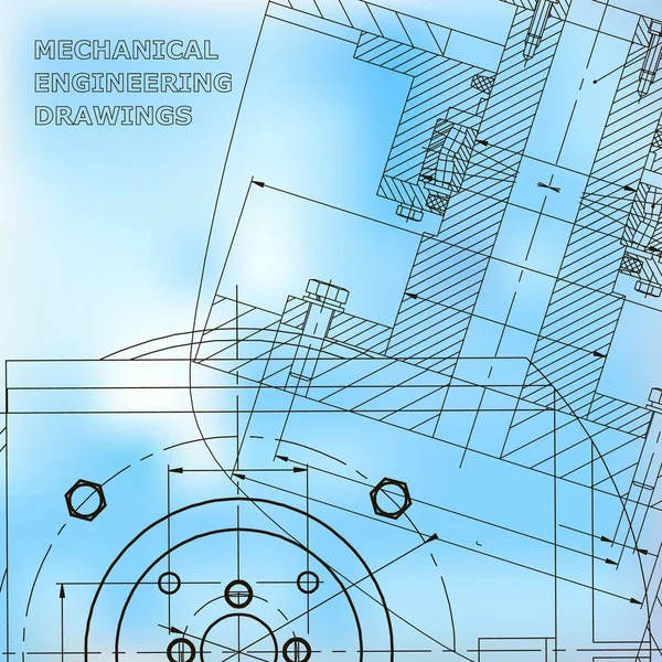 Mechaniki Projekt Techniczny Inżynierii Corporate Identity Niebieski — Wektor stockowy