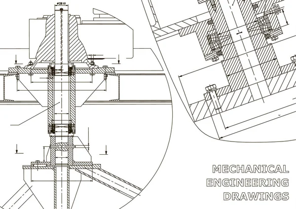 Ingeniería Mecánica Ilustración Técnica Fondos Asignaturas Ingeniería Diseño Técnico Fabricación — Archivo Imágenes Vectoriales