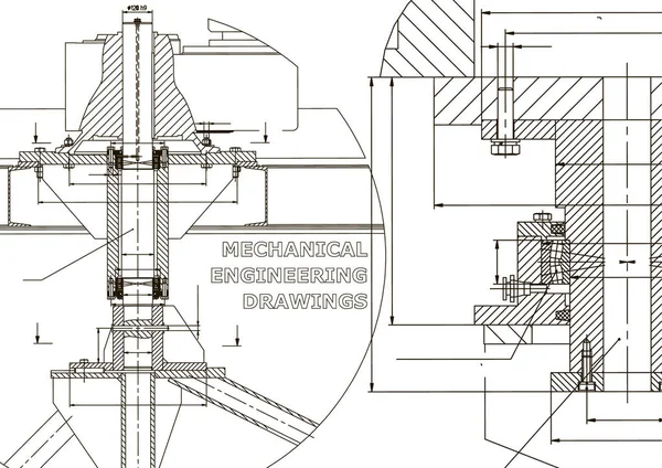 Maschinenbau Technische Illustration Hintergründe Technischen Fächern Technisches Design Instrumentenbau Cover — Stockvektor