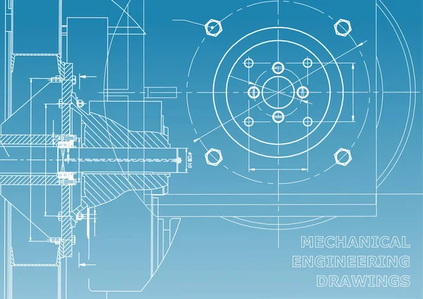 Illustration Technique Génie Mécanique Arrière Plan Sujets Ingénierie Conception Technique — Image vectorielle