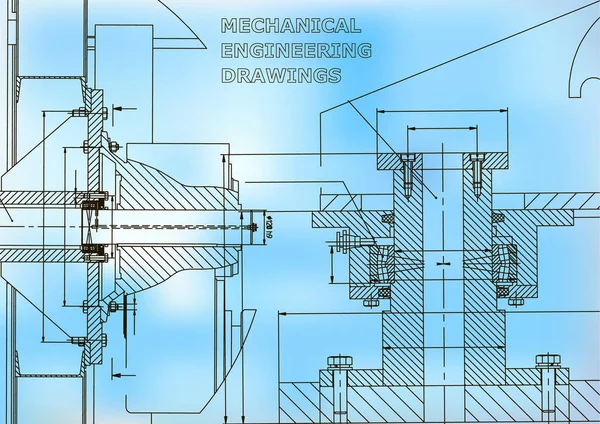 Technische Illustration Maschinenbau Hintergründe Technischen Fächern Technisches Design Instrumentenbau Cover — Stockvektor