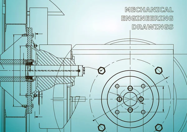 Illustration Technique Génie Mécanique Arrière Plan Sujets Ingénierie Conception Technique — Image vectorielle