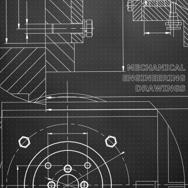 Mekanik. Teknik tasarım. Kurumsal kimlik. Siyah arka plan. Puan
