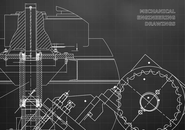 Engineering backgrounds. Mechanical engineering drawings. Cover. Technical  Design. Blueprints. Black background. Grid - Stock Image - Everypixel