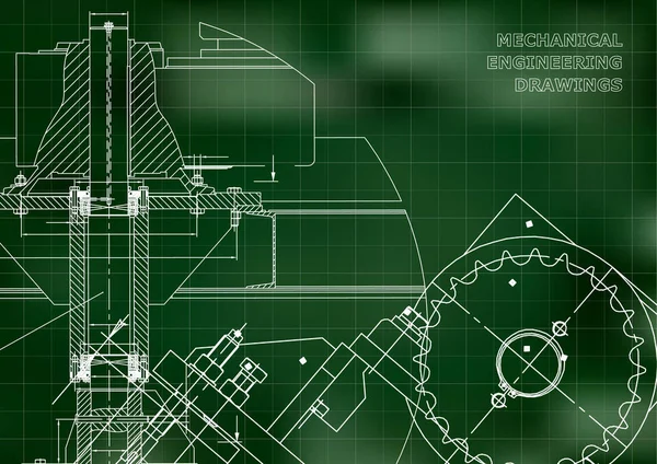 Fondos Ingeniería Dibujos Ingeniería Mecánica Cubierta Diseño Técnico Planos Fondo — Vector de stock