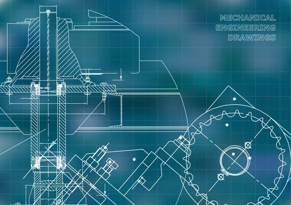 Fondos Ingeniería Dibujos Ingeniería Mecánica Cubierta Diseño Técnico Planos Fondo — Archivo Imágenes Vectoriales