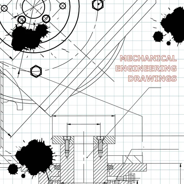 Mechanik Technisches Design Ingenieursstil Mechanischer Instrumentenbau Cover Flyer Corporate Identity — Stockvektor