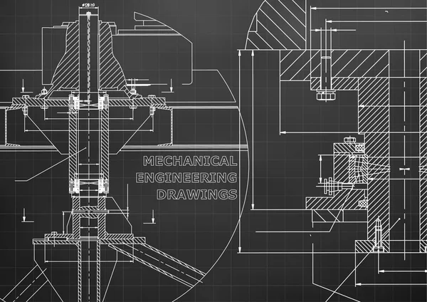 Maschinenbau Technische Illustration Hintergründe Technischen Fächern Technisches Design Instrumentenbau Cover — Stockvektor