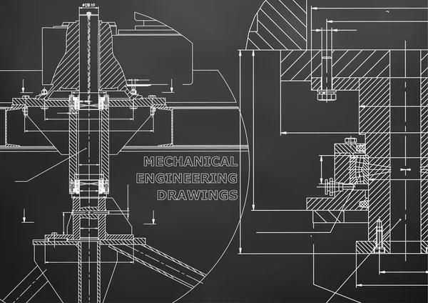 Engenharia Mecânica Ilustração Técnica Antecedentes Assuntos Engenharia Design Técnico Fabricação —  Vetores de Stock