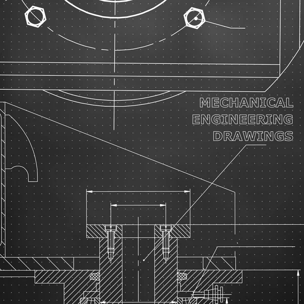 Μηχανική Τεχνικό Σχεδιασμό Μηχανική Στυλ Μαύρο Φόντο Σημεία — Διανυσματικό Αρχείο