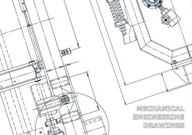 Planı. Vektör mühendislik çizimleri. Mekanik alet yapma. Teknik