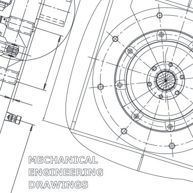 Plan, kroki. Mühendislik çizim vektör. Kurumsal kimlik. Kapak