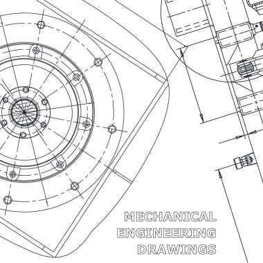 Plan, kroki. Mühendislik Çizim vektör. Kapak. Mekanik. Kurumsal kimlik