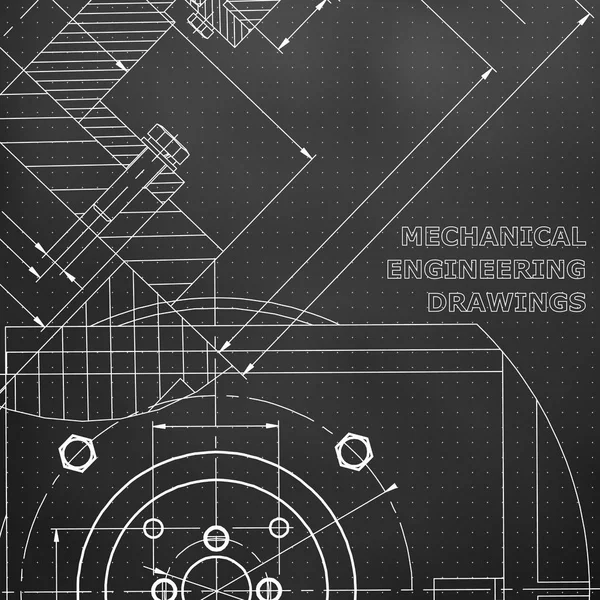 Mechanik Technisches Design Ingenieurwesen Mechanische Corporate Identity Schwarzer Hintergrund Punkte — Stockvektor