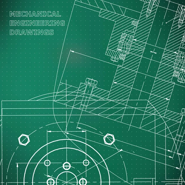 Механіка Технічний Дизайн Інжиніринг Фірмовий Стиль Світло Зелений Фон Очки — стоковий вектор
