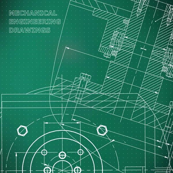 Mechaniki Projekt Techniczny Inżynierii Corporate Identity Jasnozielonym Tłem Punkty — Wektor stockowy