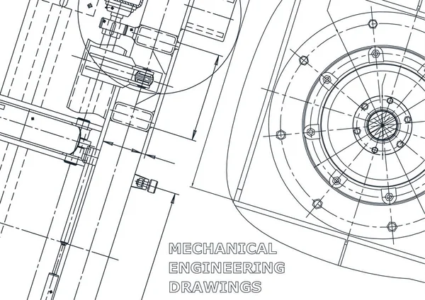 Відбиток Ескіз Векторна Інженерна Ілюстрація Обкладинка Флаєр Банер — стоковий вектор