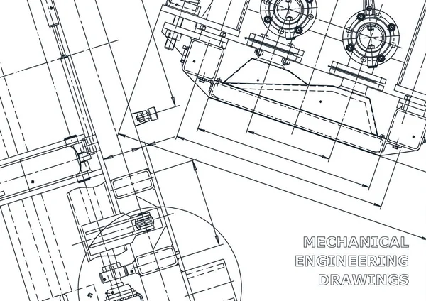 Plano Dibujos Ingeniería Vectorial Fabricación Instrumentos Mecánicos Fondos Abstractos Técnicos — Vector de stock