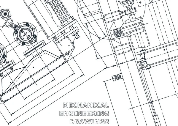 Plano Ilustración Ingeniería Vectorial Sistemas Diseño Asistido Por Computadora Dibujo — Vector de stock