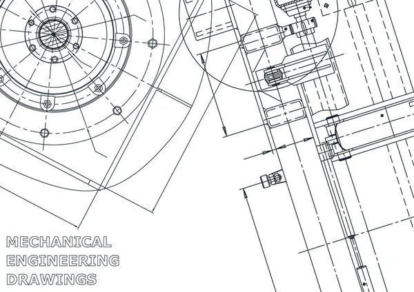 Blaupause Vektor Engineering Illustration Cover Flyer Banner Hintergrund Instrumentenbau — Stockvektor