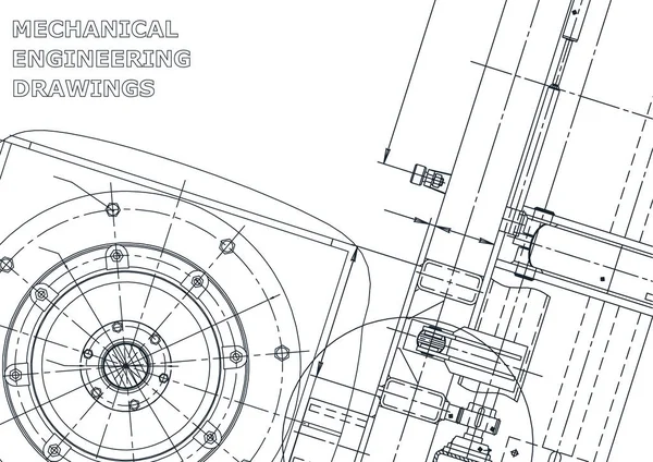 Blueprint Vector Engineering Illustration Cover — Stock Vector
