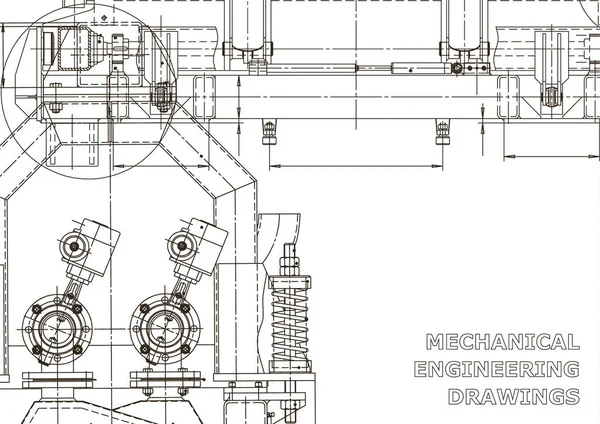 Computer Aided Design Systemen Blauwdruk — Stockvector