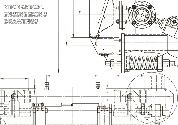 Systemy Komputerowego Wspomagania Projektowania Ilustracja Techniczna — Wektor stockowy