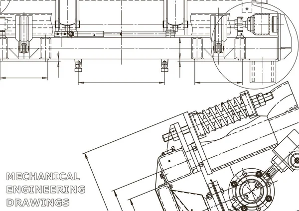 Systèmes Conception Assistée Par Ordinateur Illustration Technique Contexte — Image vectorielle